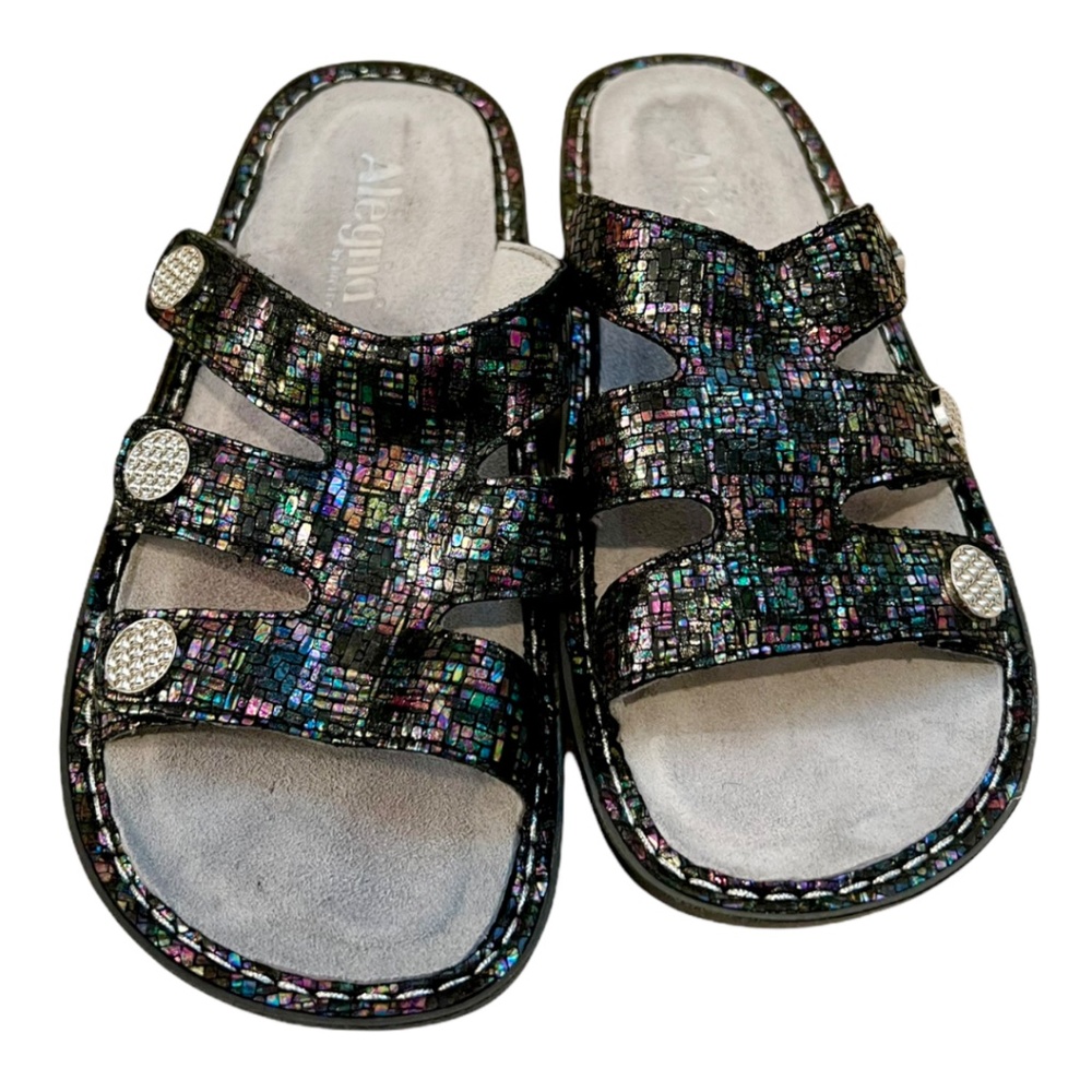 Alegria Kleo Iridescent Sheen Slip On Sandal EU 37 or US 7/7.5